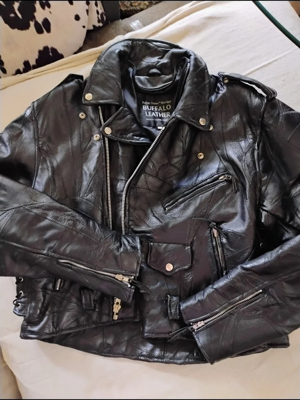 Buffalo Leather Black Men's Biker Jacket